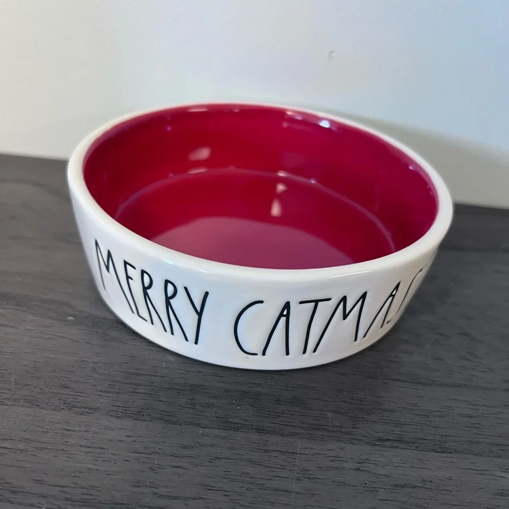 Rae Dunn Red and White Ceramic Bowl